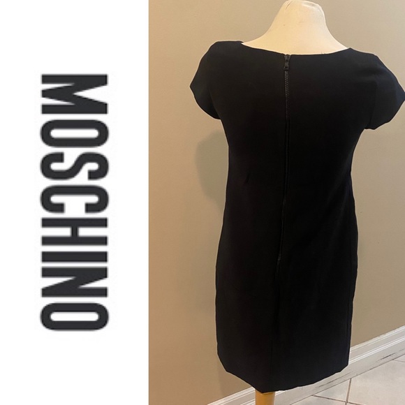 MOSCHINO Cheap and Cheap black wool shift dress - Picture 5 of 11
